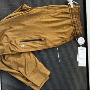 Brown Jogger Pants with Zipper Pocket